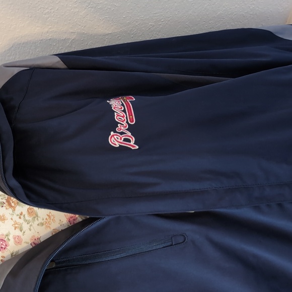 Men's Navy and Gray Atlanta Braves Jacket - Picture 2 of 5